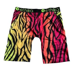 NIB Ethika Neon Zebra Print Shorts